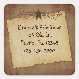 Cuadrada Pegatina de papel primario