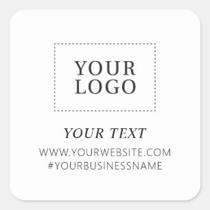 Cuadrada Pegatina de paquete personalizado de agradecimient