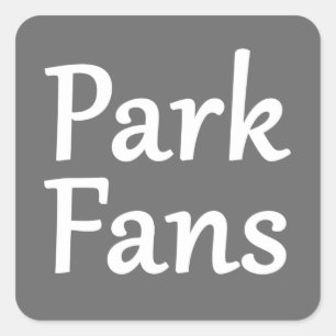 Cuadrada Pegatina de ParkFans