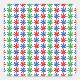 Cuadrada Pegatina de patrón abstracto impar