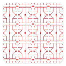 Pegatina de patrón abstracto jeroglífico