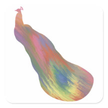 Pegatina de pavo real de estilo acrílico