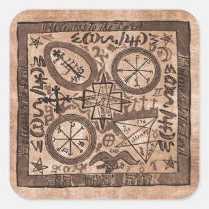 Cuadrada Pegatina de pergamino de familia Smith