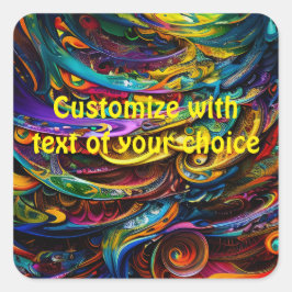 Cuadrada Pegatina de Personalizable de arte abstracto moder