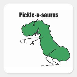 Cuadrada Pegatina de Pickle-a-saurus