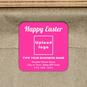 Cuadrada Pegatina de Pink Easter Business Square