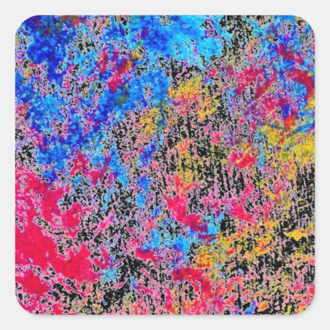 Cuadrada Pegatina de pintura (Anverso)