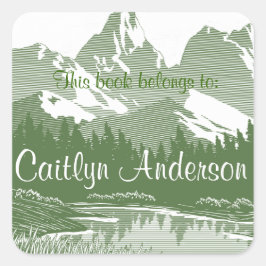 Cuadrada Pegatina de placa de matrícula personalizada