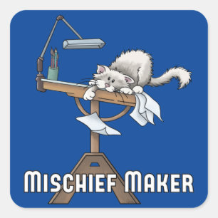Cuadrada Pegatina de Plaza de Maker Maker Maker