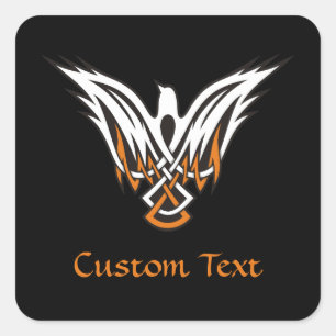 Cuadrada Pegatina de plaza de pájaros celtas