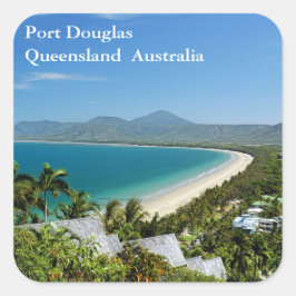Cuadrada Pegatina de Port Douglas
