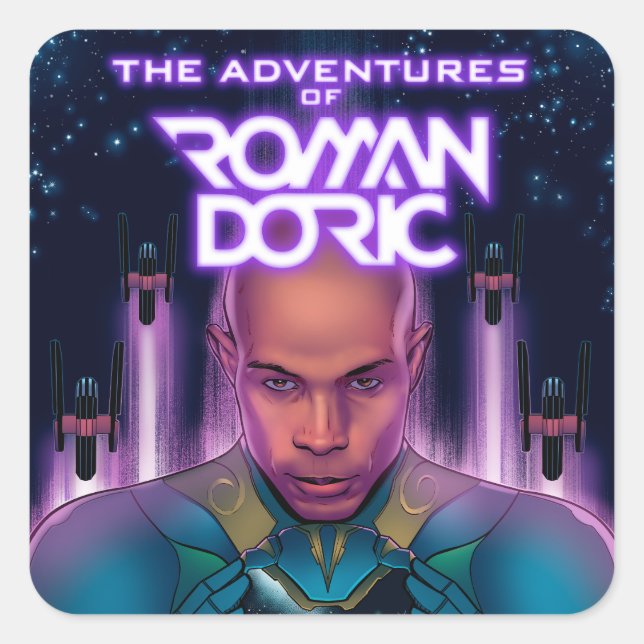 Cuadrada PEGATINA de portada de historietas de ARD (Anverso)