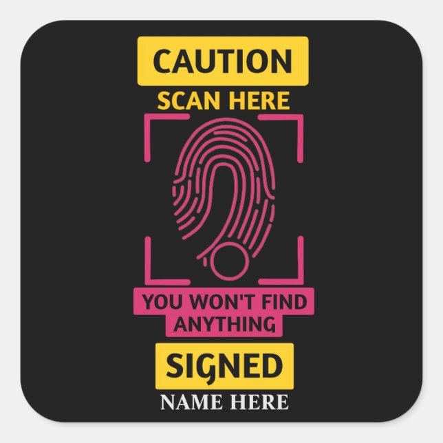 CUADRADA PEGATINA DE PRECAUCIÓN (Anverso)