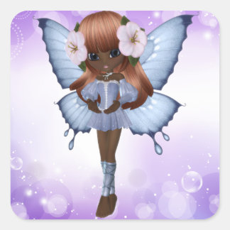 Cuadrada Pegatina de Princesas Africanas
