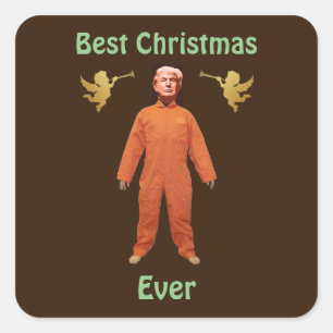 Cuadrada Pegatina de prisioneros de Trump