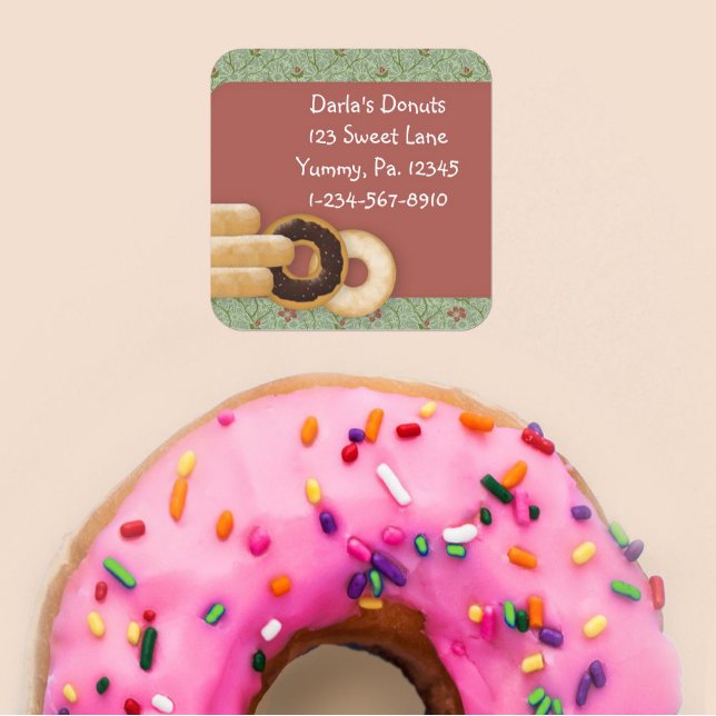 Cuadrada Pegatina de producto de Donuts Personalizado (Subido por el creador)