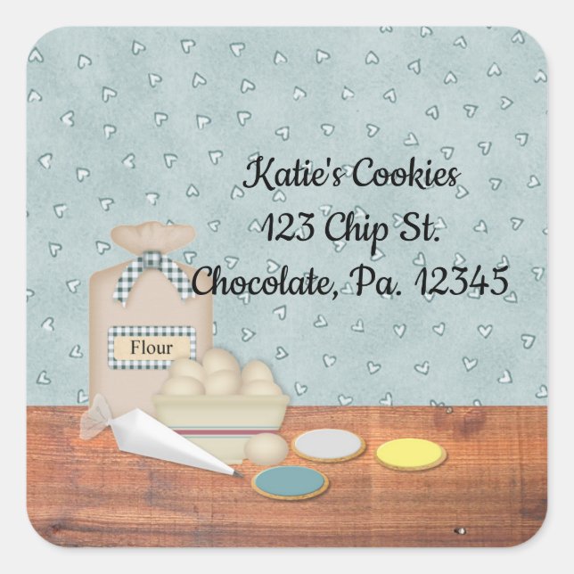 Cuadrada Pegatina de producto de Frosted Cookies Square (Anverso)