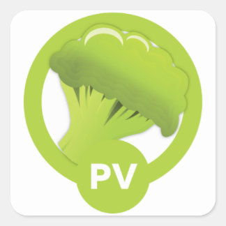 Cuadrada Pegatina de Protein & Veg (fase de crucero)
