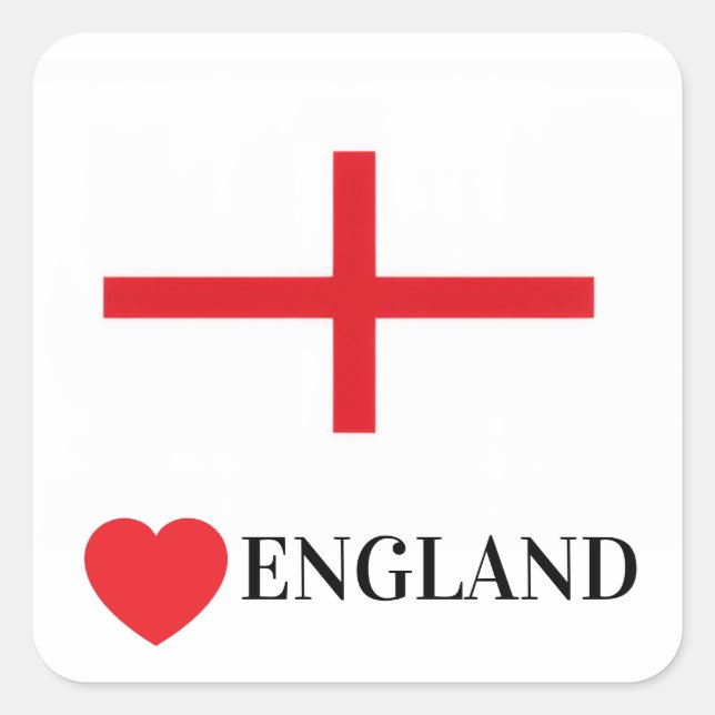 Cuadrada Pegatina de protesta de Amor Inglaterra (Anverso)