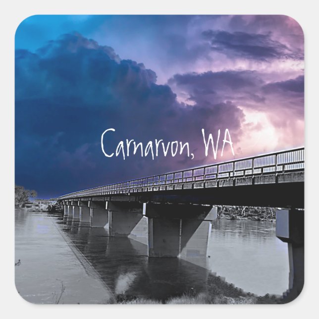 Cuadrada Pegatina de puente (Anverso)