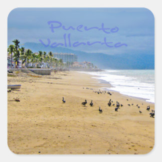 Cuadrada Pegatina de Puerto Vallarta 2