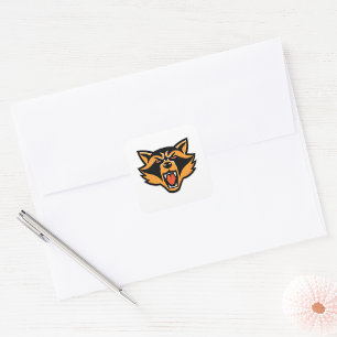 Cuadrada Pegatina de Raccoon Face Square furioso