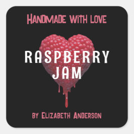 Cuadrada Pegatina de Raspberry Jam Square