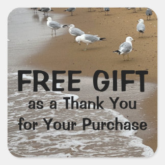 Cuadrada Pegatina de regalo gratuito para propietarios de p