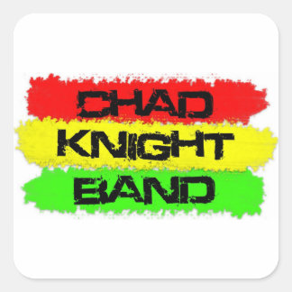 Cuadrada Pegatina de Reggae de Banda Knight de Chad
