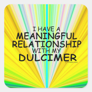 Cuadrada Pegatina de relaciones significativas Dulcimer Squ