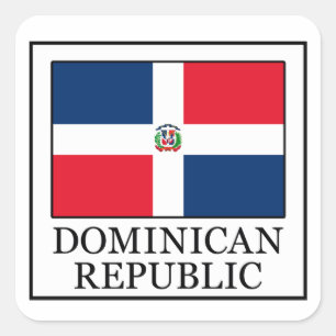 Cuadrada Pegatina de República Dominicana