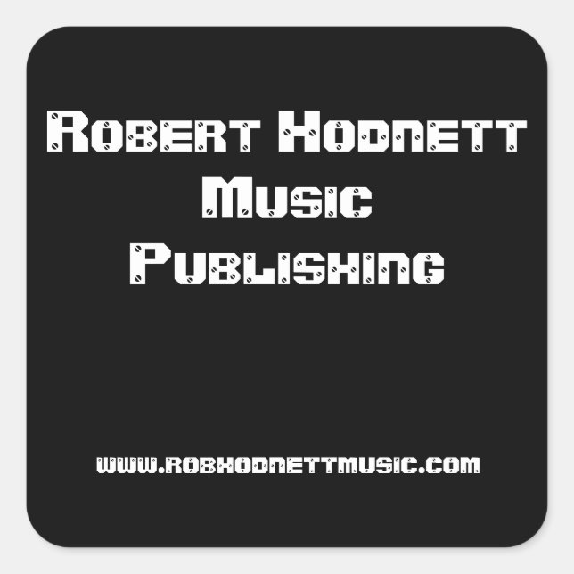 CUADRADA PEGATINA DE ROBHODNETTMUSIC (Anverso)