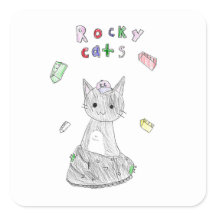 Pegatina de Rocky Cats