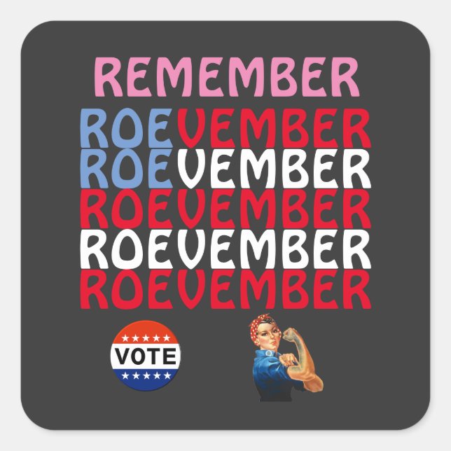 CUADRADA PEGATINA DE ROEVEMBER (Anverso)