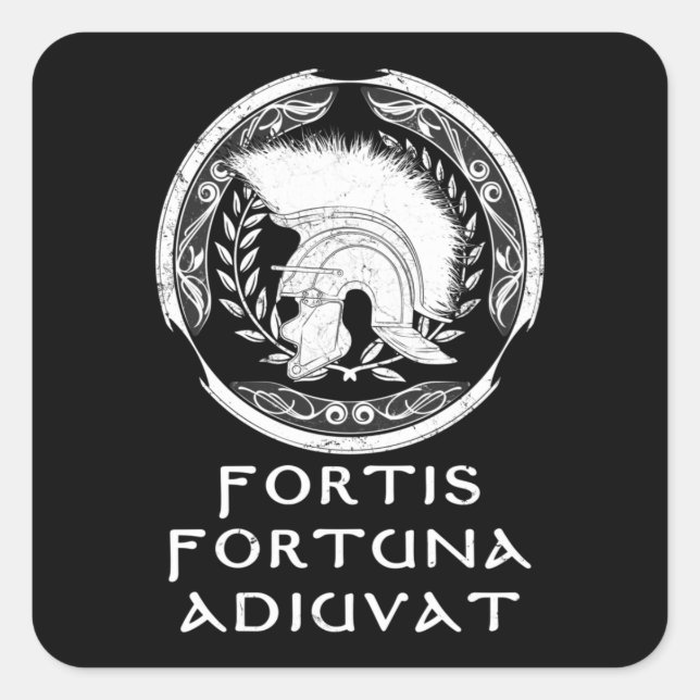 Cuadrada Pegatina de Ronda Clásica de Roma Centurion (Anverso)