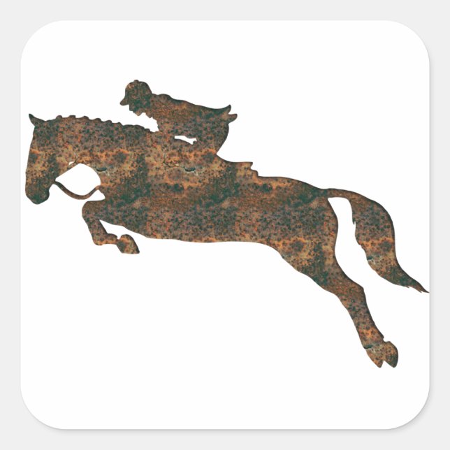 Cuadrada Pegatina de Rost Reiten (Anverso)