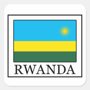 Cuadrada Pegatina de Ruanda