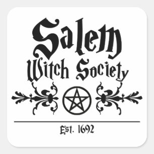 Cuadrada Pegatina de Salem Witch Society