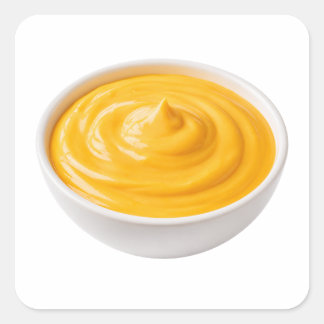 Cuadrada Pegatina de Salsa de Queso Kawaii