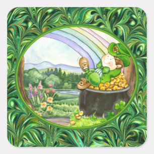 Cuadrada Pegatina de San Patricio