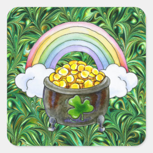 Cuadrada Pegatina de San Patricio