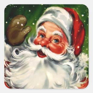 Cuadrada Pegatina de Santa Claus