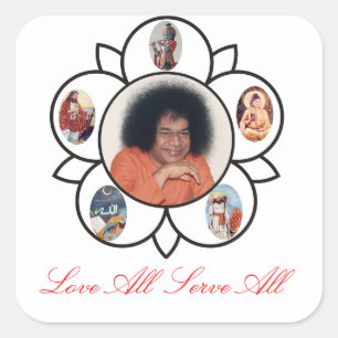 Cuadrada Pegatina de Sathya Sai Baba