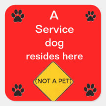 Pegatina de Service Dog Lives Here