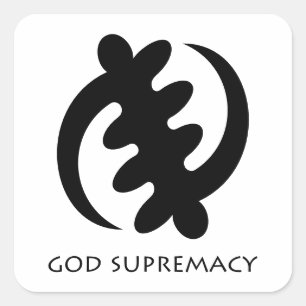Cuadrada Pegatina de Símbolo Adinkra Africano Gye Nyame