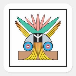 Cuadrada Pegatina de símbolo de paz de Salome