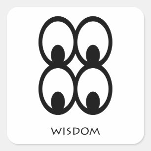 Cuadrada Pegatina de símbolos Adinkra ( Mate Masie )