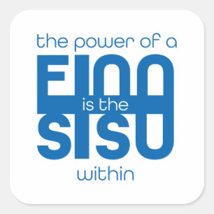 Cuadrada Pegatina de Sisu Finlandés