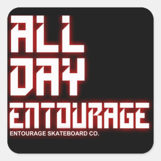 Cuadrada Pegatina de Skateboarding de Entourage - SQUARE