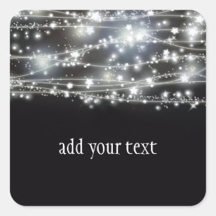 Cuadrada Pegatina de Sparkling Stars Square